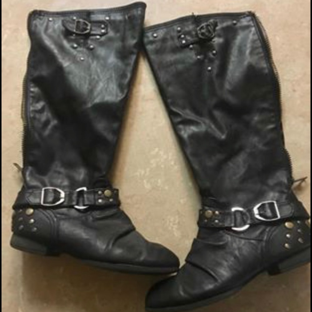 Black Studded Boots